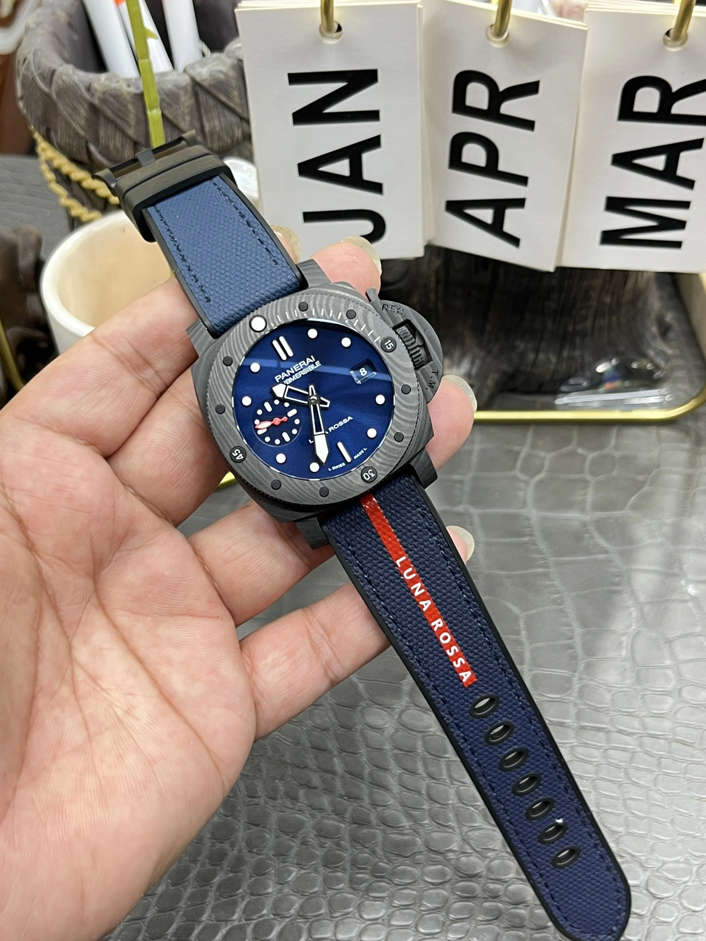 CBD Factory Panerai Submersible Luna Rossa Carbotech 42mm PAM01563 1:1 Super Clone – DDP.900 Movement Colorful 409